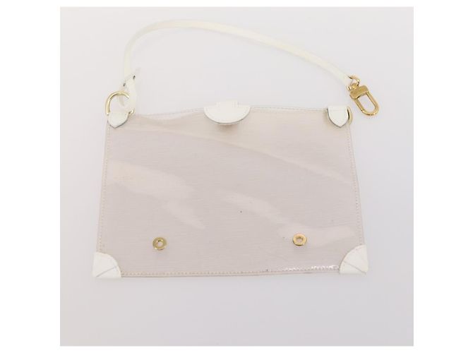 LOUIS VUITTON Borsa Plage Via Epi in Vinile Pelle Trasparente Bianca M92153 LV Auth bs33391 Bianco - vista 21