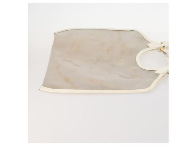 LOUIS VUITTON Borsa Plage Via Epi in Vinile Pelle Trasparente Bianca M92153 LV Auth bs33391 Bianco - vista 3