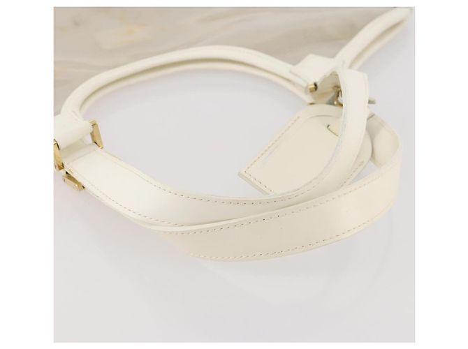 LOUIS VUITTON Borsa Plage Via Epi in Vinile Pelle Trasparente Bianca M92153 LV Auth bs33391 Bianco - vista 7