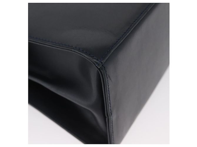 Borsa a mano Gancini in pelle blu navy e oro Auth BSZ342 di Salvatore Ferragamo D'oro - vista 12