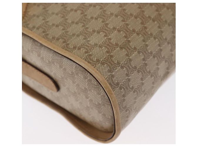 Céline Borsa a Spalla in Tela Macadam CELINE Beige Oro Auth bs33904 D'oro - vista 10