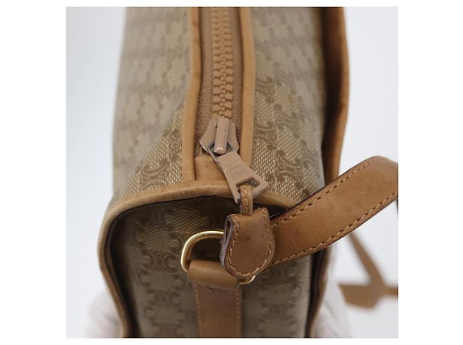 Céline Borsa a Spalla in Tela Macadam CELINE Beige Oro Auth bs33904 D'oro - vista 14
