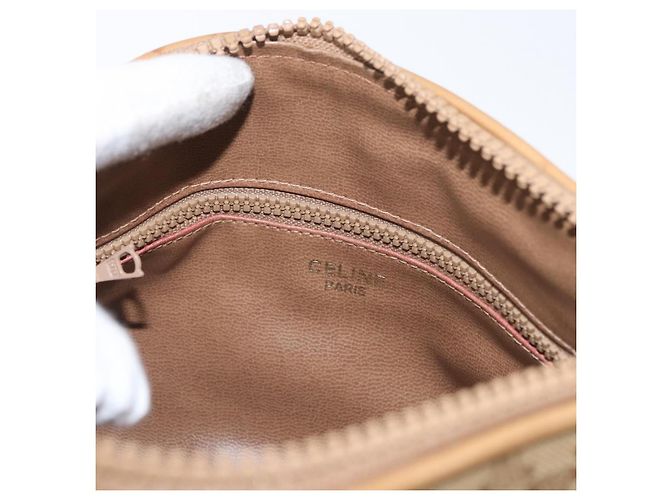 Céline Borsa a Spalla in Tela Macadam CELINE Beige Oro Auth bs33904 D'oro - vista 16