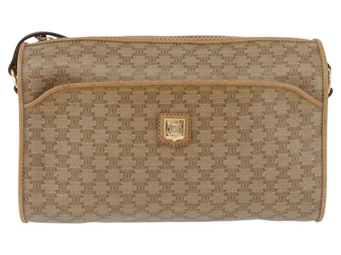 Céline Borsa a Spalla in Tela Macadam CELINE Beige Oro Auth bs33904 D'oro - vista 2