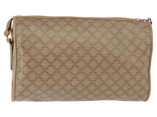 Céline Borsa a Spalla in Tela Macadam CELINE Beige Oro Auth bs33904 D'oro - vista 3