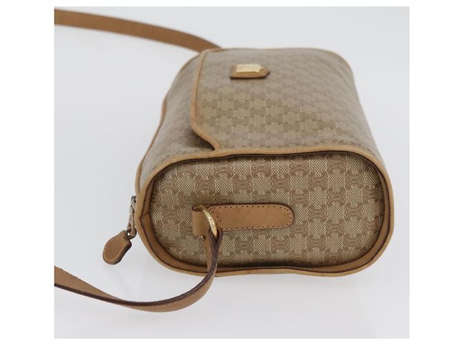Céline Borsa a Spalla in Tela Macadam CELINE Beige Oro Auth bs33904 D'oro - vista 5