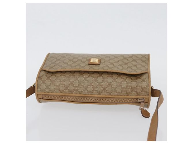 Céline Borsa a Spalla in Tela Macadam CELINE Beige Oro Auth bs33904 D'oro - vista 6