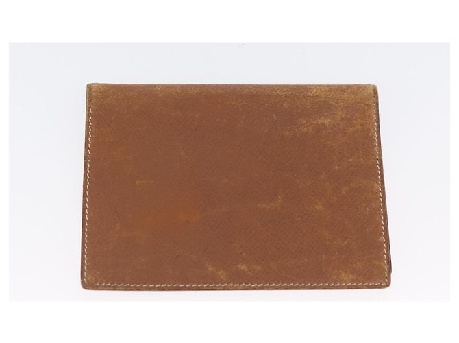 Hermès Portafoglio HERMES in pelle 2 pezzi marrone rosso Auth bs33891 - vista 11