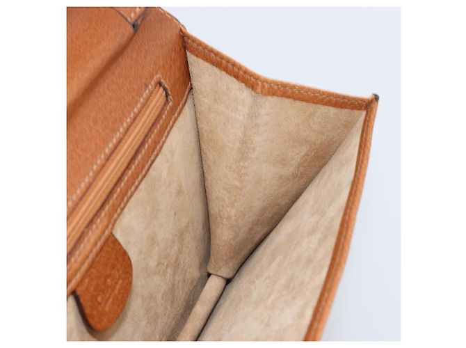 GUCCI Clutch in Pelle Marrone Oro Auth ep13771 D'oro - vista 17
