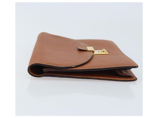 GUCCI Clutch in Pelle Marrone Oro Auth ep13771 D'oro - vista 5