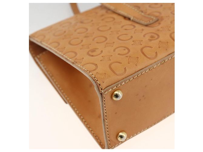 Céline Borsa a mano in tela Macadam C di CELINE in pelle beige e oro Auth BSZ627A D'oro - vista 13