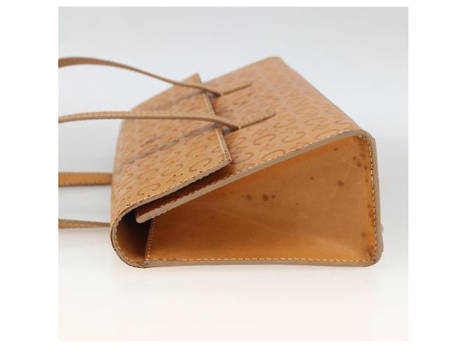 Céline Borsa a mano in tela Macadam C di CELINE in pelle beige e oro Auth BSZ627A D'oro - vista 4