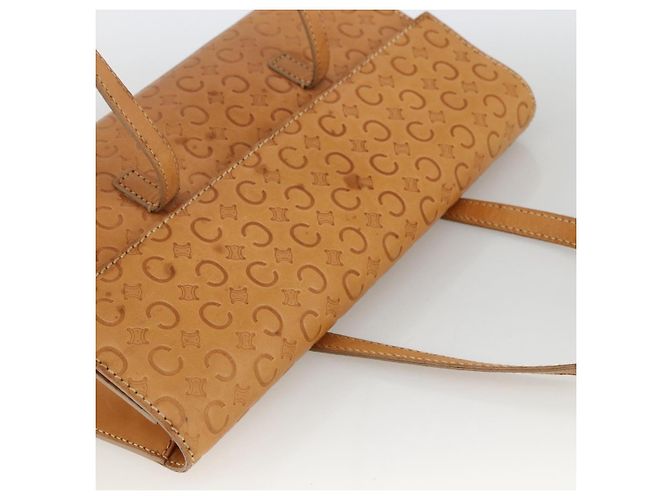 Céline Borsa a mano in tela Macadam C di CELINE in pelle beige e oro Auth BSZ627A D'oro - vista 6