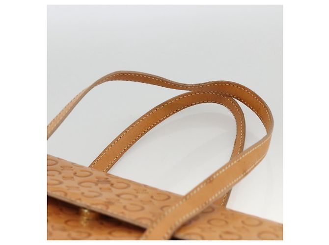 Céline Borsa a mano in tela Macadam C di CELINE in pelle beige e oro Auth BSZ627A D'oro - vista 8