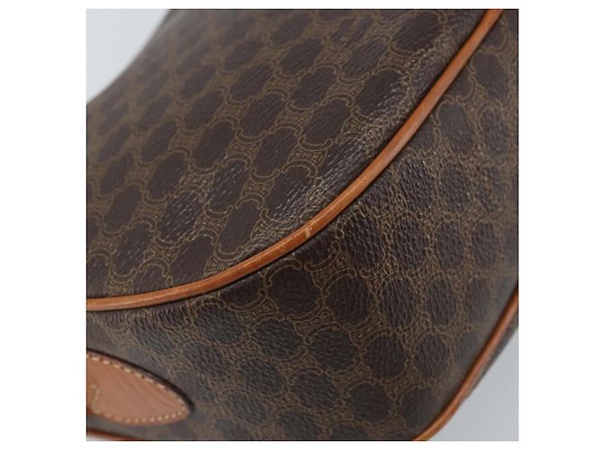 Céline Borsa a Spalla in Tela Macadam CELINE in Pelle PVC Marrone Oro Auth ARZ276 D'oro - vista 13