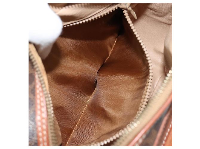 Céline Borsa a Spalla in Tela Macadam CELINE in Pelle PVC Marrone Oro Auth ARZ276 D'oro - vista 22