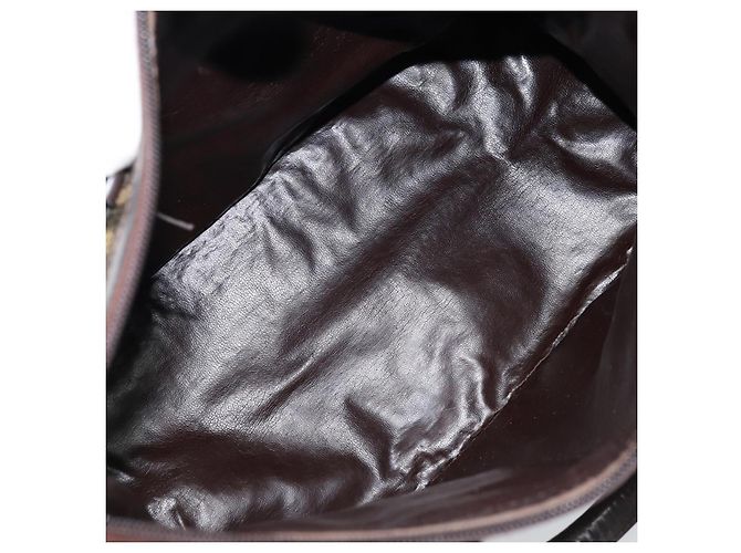 Borsa a mano in tela Zucca FENDI nera e marrone Auth ep13687 Nero - vista 11