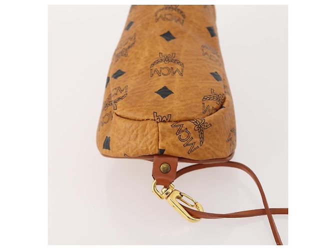 MCM Logogram Vicetos Copertura per Testa di Mazza da Golf in Pelle PVC Marrone Oro Auth 170928 D'oro - vista 7