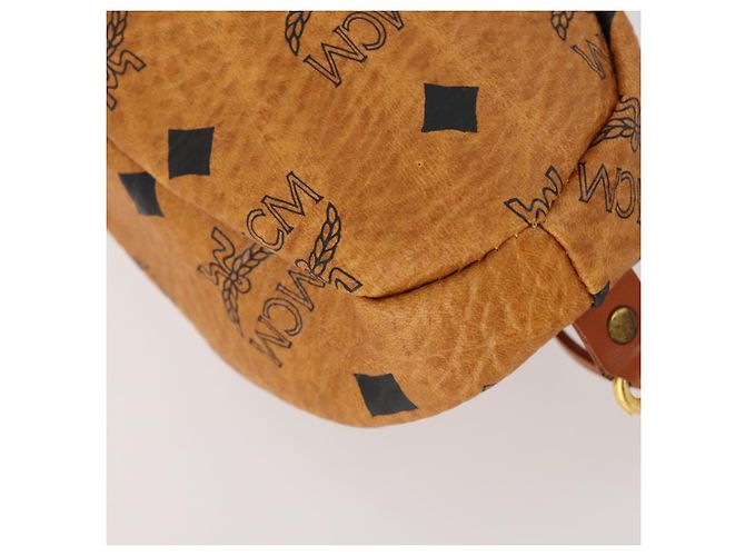 MCM Logogram Vicetos Copertura per Testa di Mazza da Golf in Pelle PVC Marrone Oro Auth 170928 D'oro - vista 9