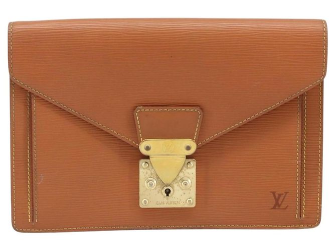 LOUIS VUITTON Borsa a Mano Dragonne Epi Serie Beige LV Auth ep13806 - vista 13