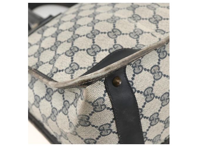 Borsa a mano Gucci GG Supreme Sherry Line in PVC blu navy e oro Auth BSZ273 D'oro - vista 13