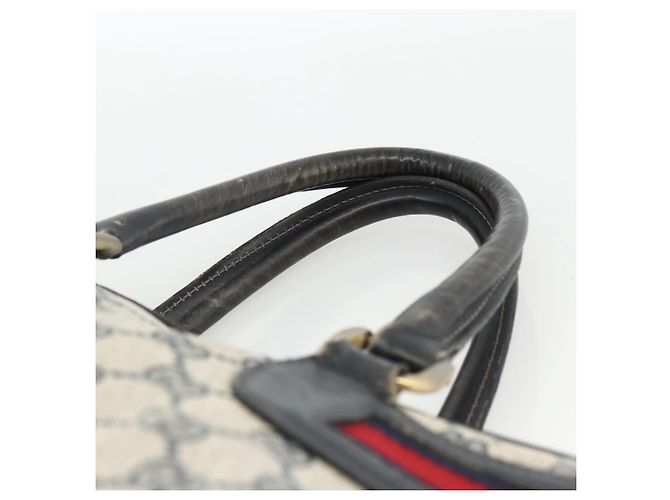 Borsa a mano Gucci GG Supreme Sherry Line in PVC blu navy e oro Auth BSZ273 D'oro - vista 8