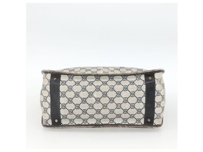 Borsa a mano Gucci GG Supreme Sherry Line in PVC blu navy e oro Auth BSZ273 D'oro - vista 9