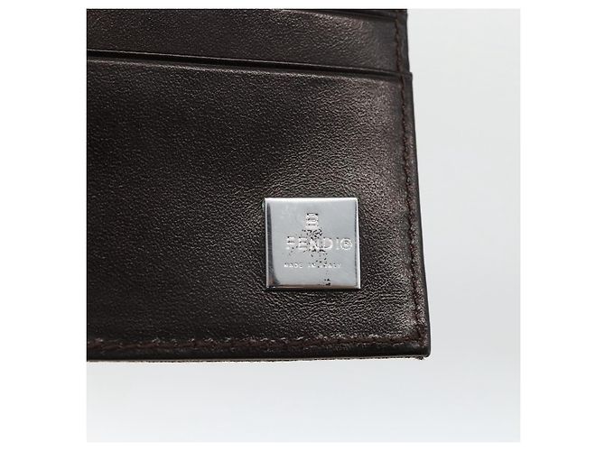 FENDI Zucca Canvas Geldbörse Schwarz Braun Auth ki6616V - Ansicht 18