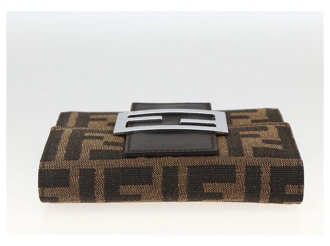 FENDI Zucca Canvas Geldbörse Schwarz Braun Auth ki6616V - Ansicht 5