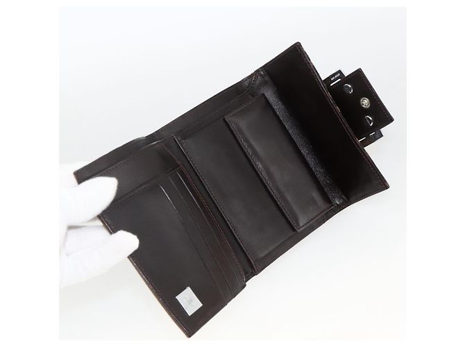 FENDI Zucca Canvas Geldbörse Schwarz Braun Auth ki6616V - Ansicht 8