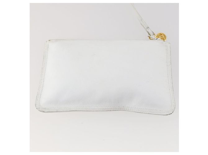 Zaino CHANEL in pelle bianca oro CC Auth gh1739 Bianco D'oro - vista 21