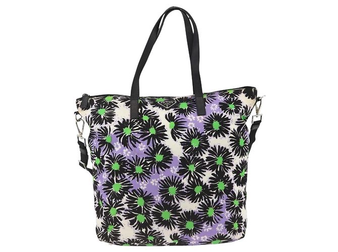 PRADA Tote Bag Nylon 2in1 Mehrfarbig Silber Auth BA11353A Mehrfarben - Ansicht 13