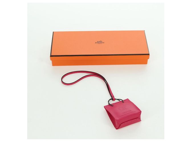 Hermès HERMES Tasche Orange Charm Leder Rosa Auth BSZ504M Pink - Ansicht 13