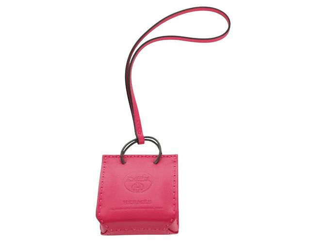 Hermès HERMES Tasche Orange Charm Leder Rosa Auth BSZ504M Pink - Ansicht 4
