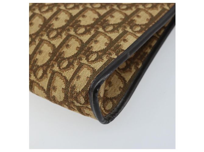 Borsa a Spalla in Tela Trotter Christian Dior Beige Oro Auth ep13688A D'oro - vista 10