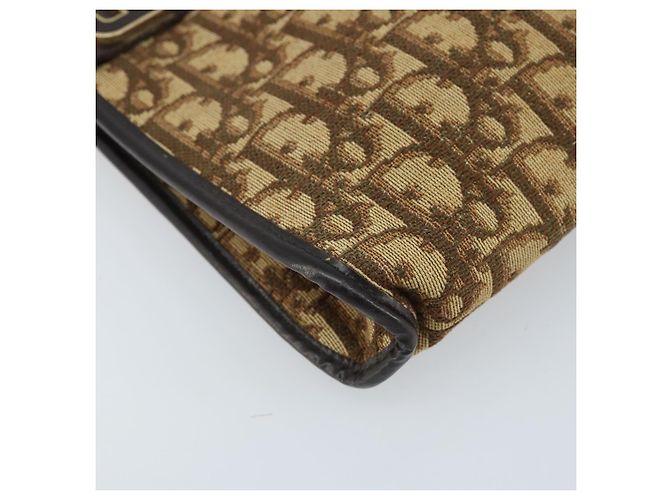 Borsa a Spalla in Tela Trotter Christian Dior Beige Oro Auth ep13688A D'oro - vista 11