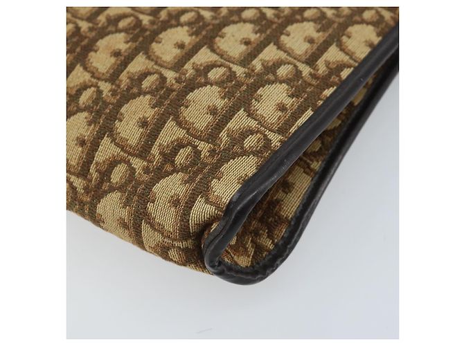Borsa a Spalla in Tela Trotter Christian Dior Beige Oro Auth ep13688A D'oro - vista 12