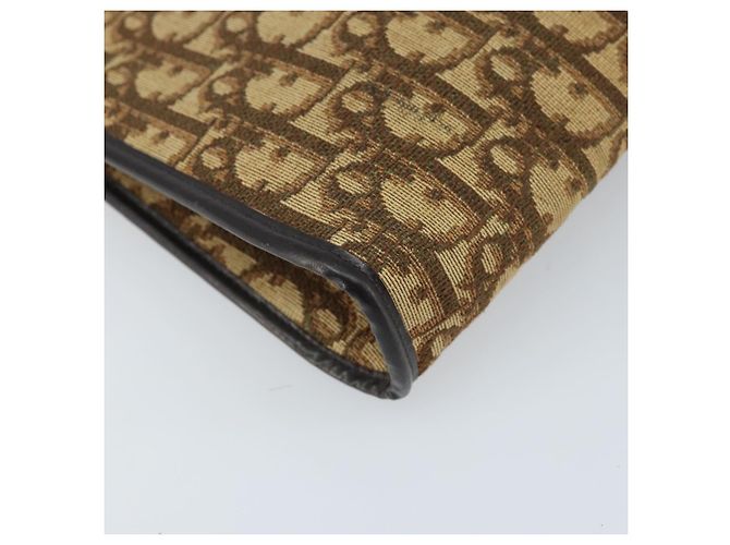 Borsa a Spalla in Tela Trotter Christian Dior Beige Oro Auth ep13688A D'oro - vista 13