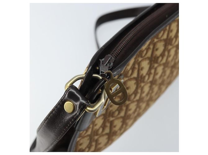 Borsa a Spalla in Tela Trotter Christian Dior Beige Oro Auth ep13688A D'oro - vista 15