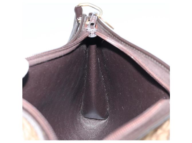 Borsa a Spalla in Tela Trotter Christian Dior Beige Oro Auth ep13688A D'oro - vista 18