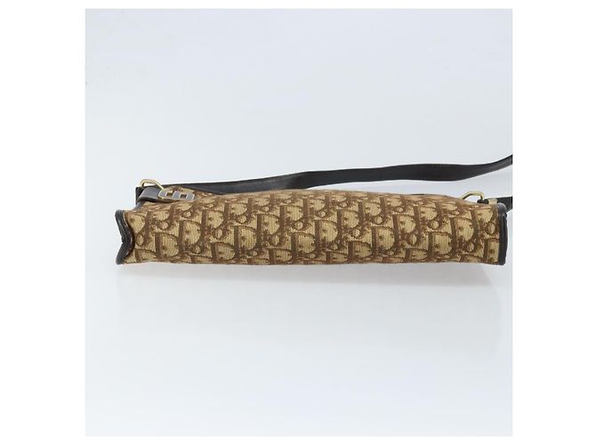 Borsa a Spalla in Tela Trotter Christian Dior Beige Oro Auth ep13688A D'oro - vista 9