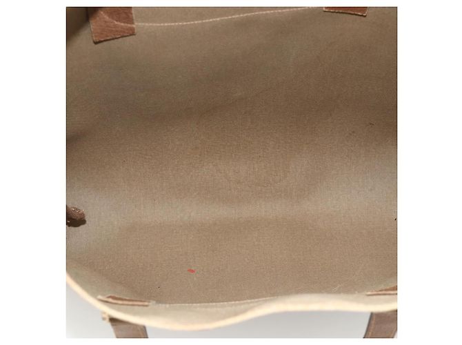 Gucci Borsa Tote GG Supreme PVC Beige Oro 39 02 061 Auth 174551 D'oro - vista 15