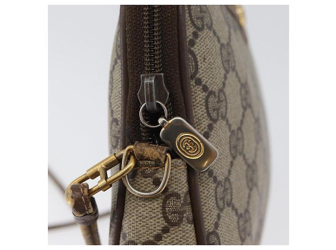 Gucci Borsa a Spalla GG Supreme PVC Beige Oro 97 02 068 Auth BA11460 D'oro - vista 14