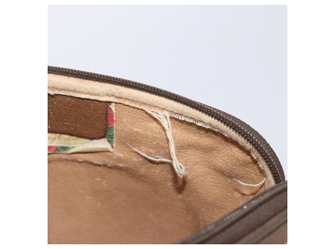 Gucci Borsa a Spalla GG Supreme PVC Beige Oro 97 02 068 Auth BA11460 D'oro - vista 17