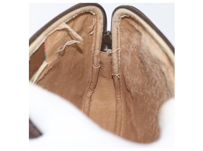 Gucci Borsa a Spalla GG Supreme PVC Beige Oro 97 02 068 Auth BA11460 D'oro - vista 19