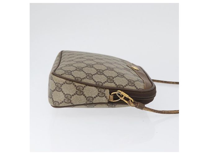 Gucci Borsa a Spalla GG Supreme PVC Beige Oro 97 02 068 Auth BA11460 D'oro - vista 4