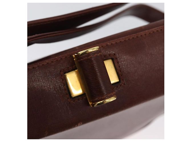 Borsa a Spalla Salvatore Ferragamo in Pelle Marrone Oro Auth 174085A D'oro - vista 14