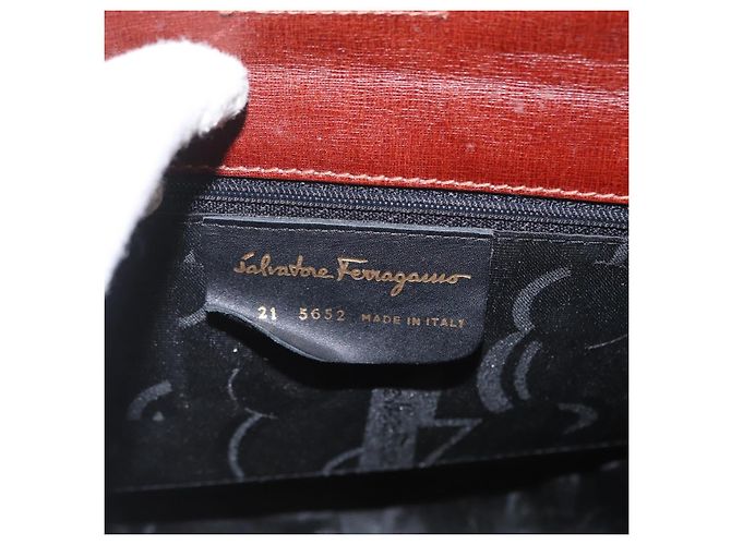 Borsa a Spalla Salvatore Ferragamo in Pelle Marrone Oro Auth 174085A D'oro - vista 15