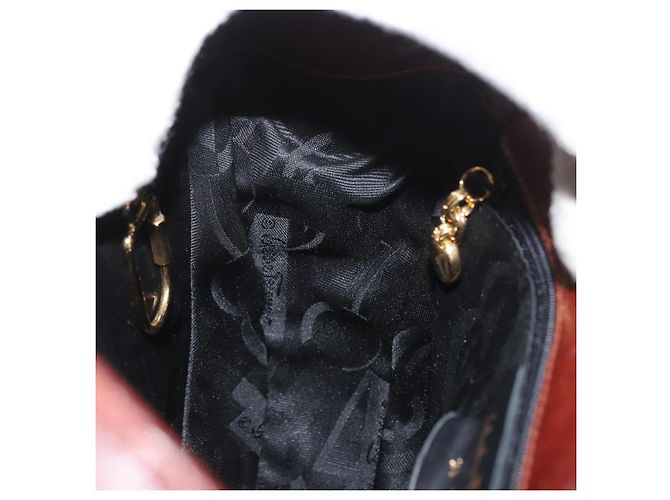 Borsa a Spalla Salvatore Ferragamo in Pelle Marrone Oro Auth 174085A D'oro - vista 18