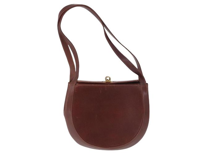 Borsa a Spalla Salvatore Ferragamo in Pelle Marrone Oro Auth 174085A D'oro - vista 2
